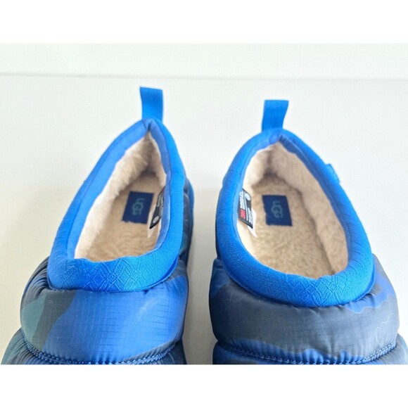UGG Men\'s Tasman LTA Cali Topo Slippers Ocean Blue Camo Puff Sz 12 45